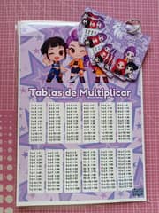 Tablas de multiplicar Plastificadas