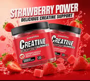 Creatina en Gomitas sabor Fresa 120gom