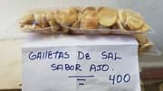 Galletas de sal sabor ajo