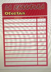 Pizarra de Ofertas para productos