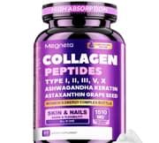 Collageno type I II III V X con Biotin , Vitamina C , Zinc & Hyaluronic Acid