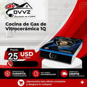 Cocina de gas vitrocerámica, 1 hornilla