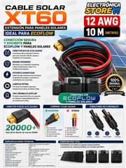Cable solar para panel y Ecoflow