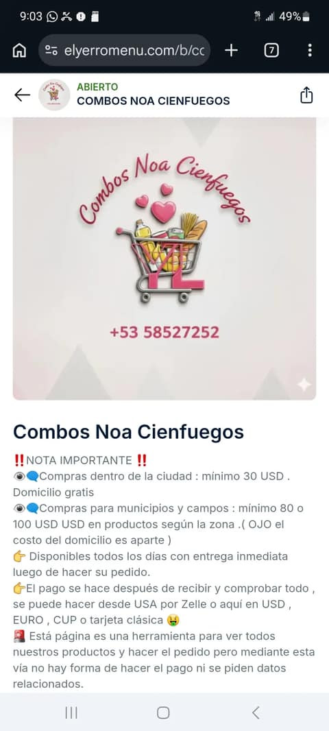 COMBOS NOA CIENFUEGOS